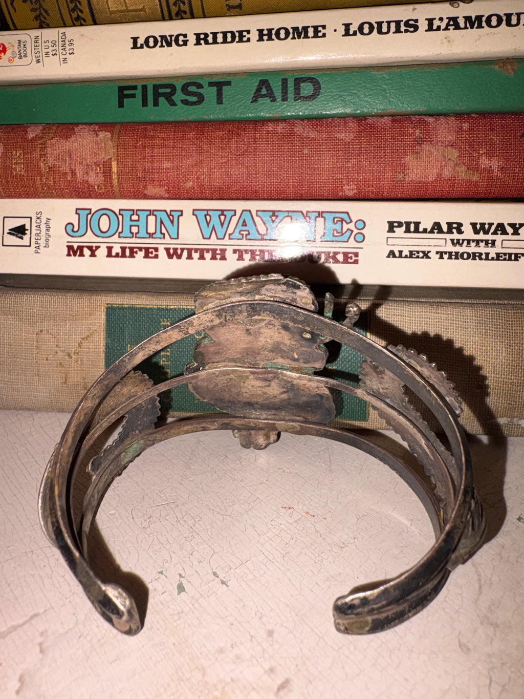 Vintage Navajo Silver & Turquoise Cuff