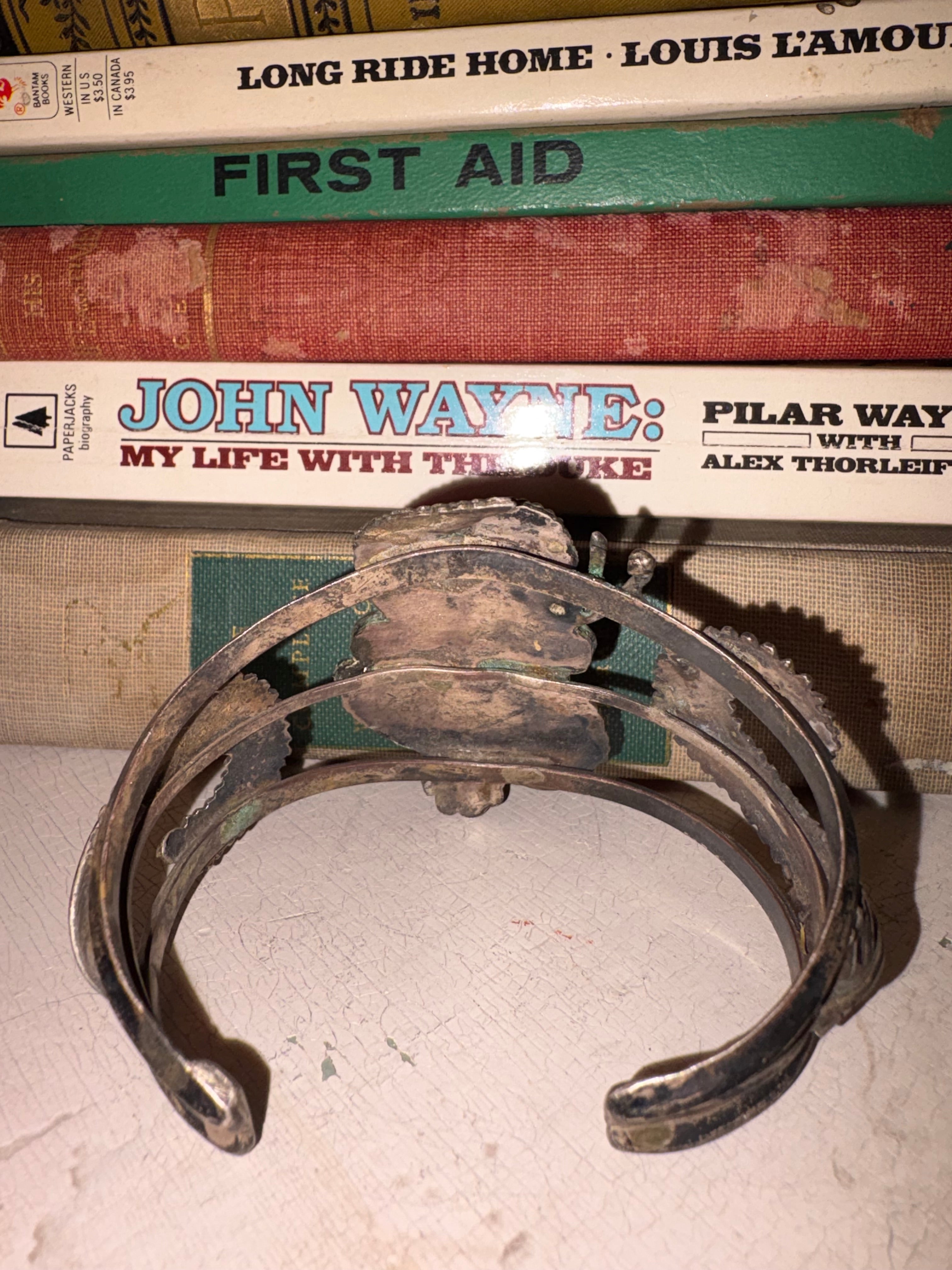 Vintage Navajo Silver & Turquoise Cuff