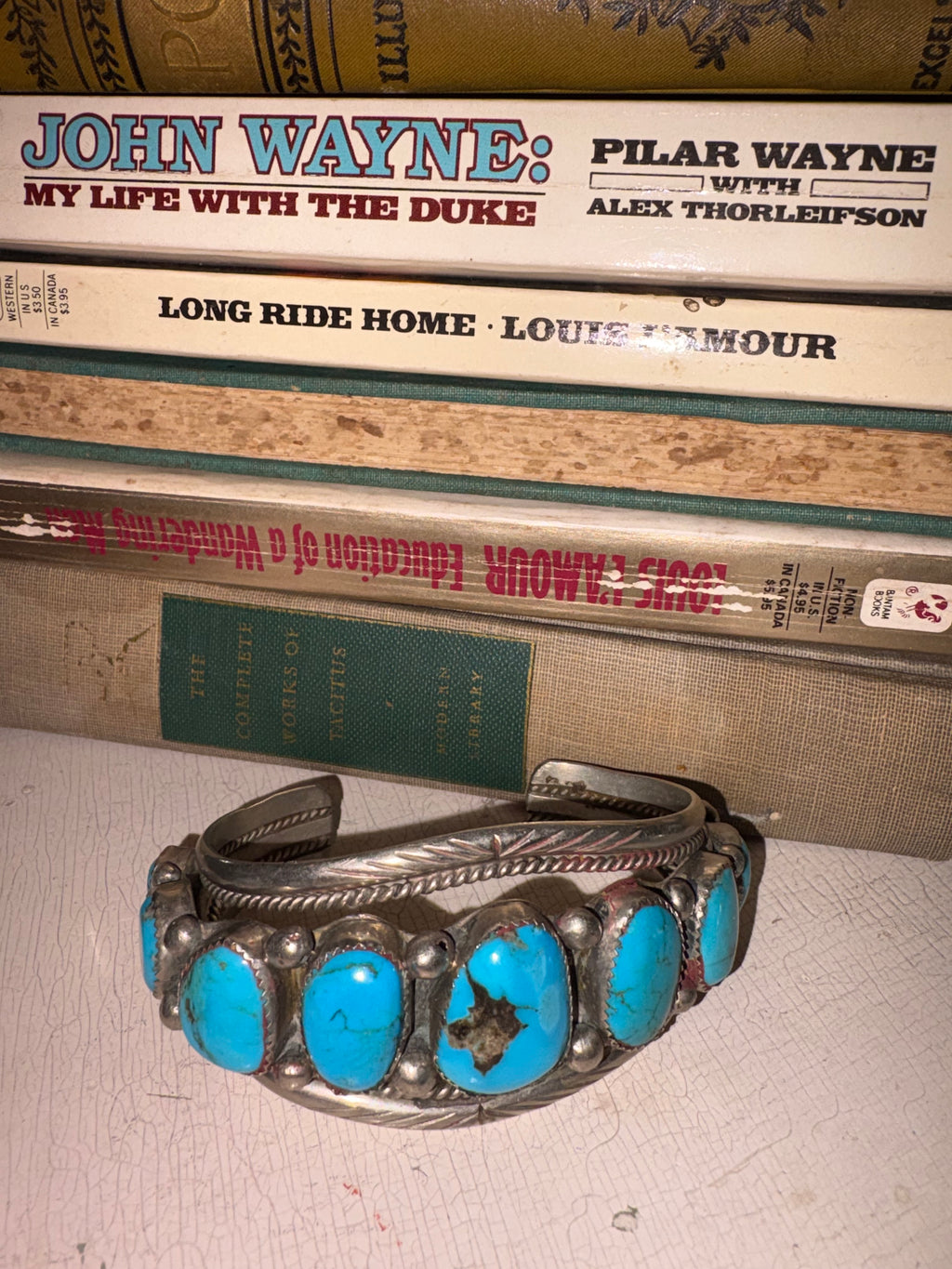 Vintage Navajo Silver & Turquoise Cuff