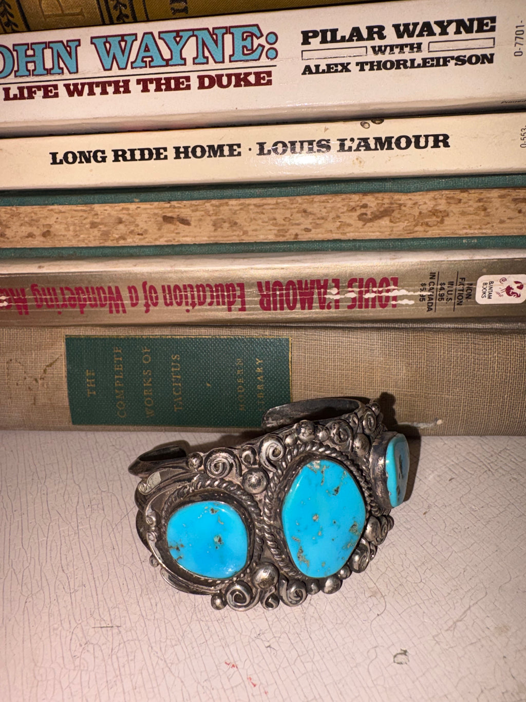 Vintage Navajo Silver & Turquoise Cuff