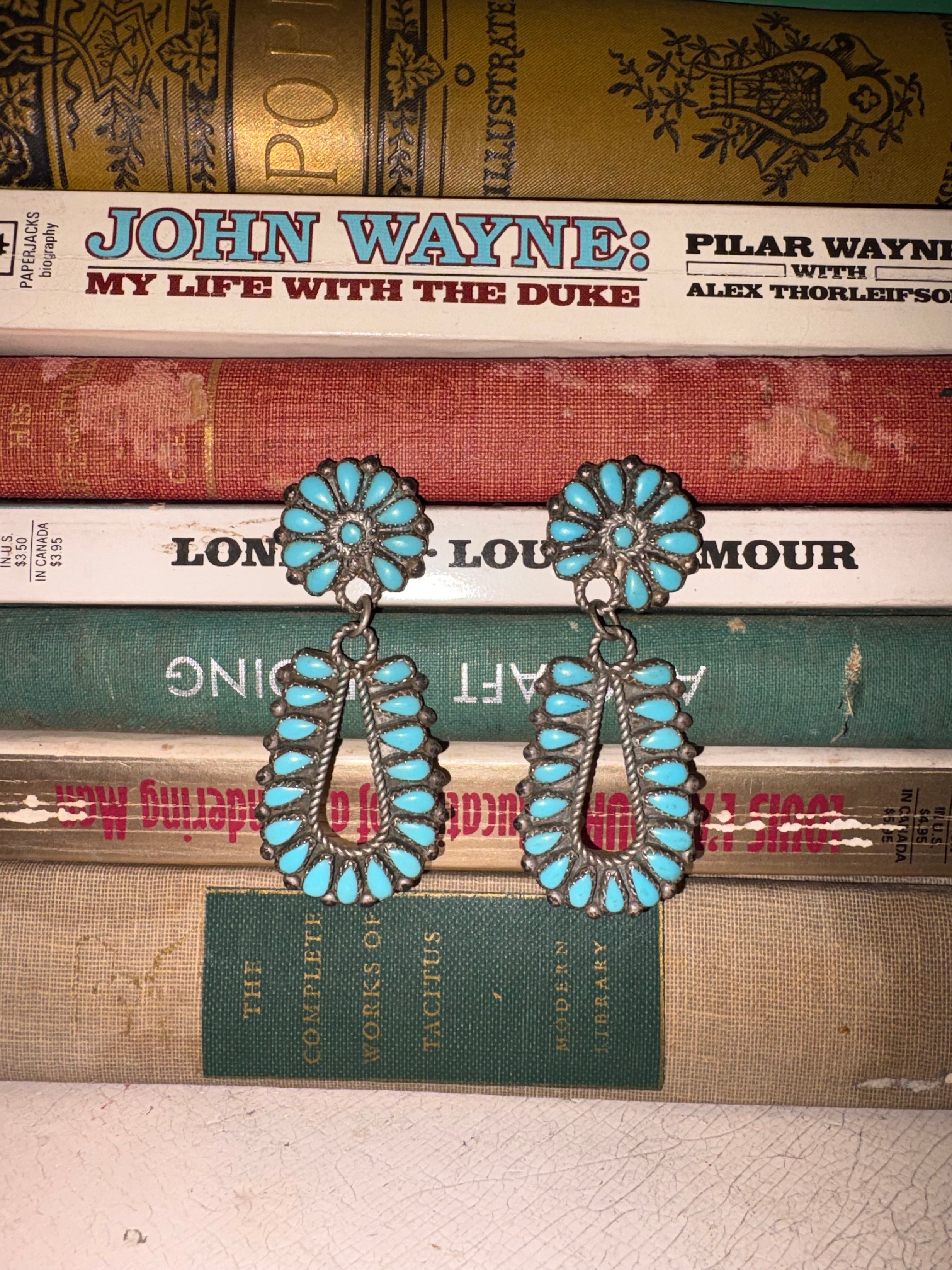 Vintage Zuni Turquoise Earrings