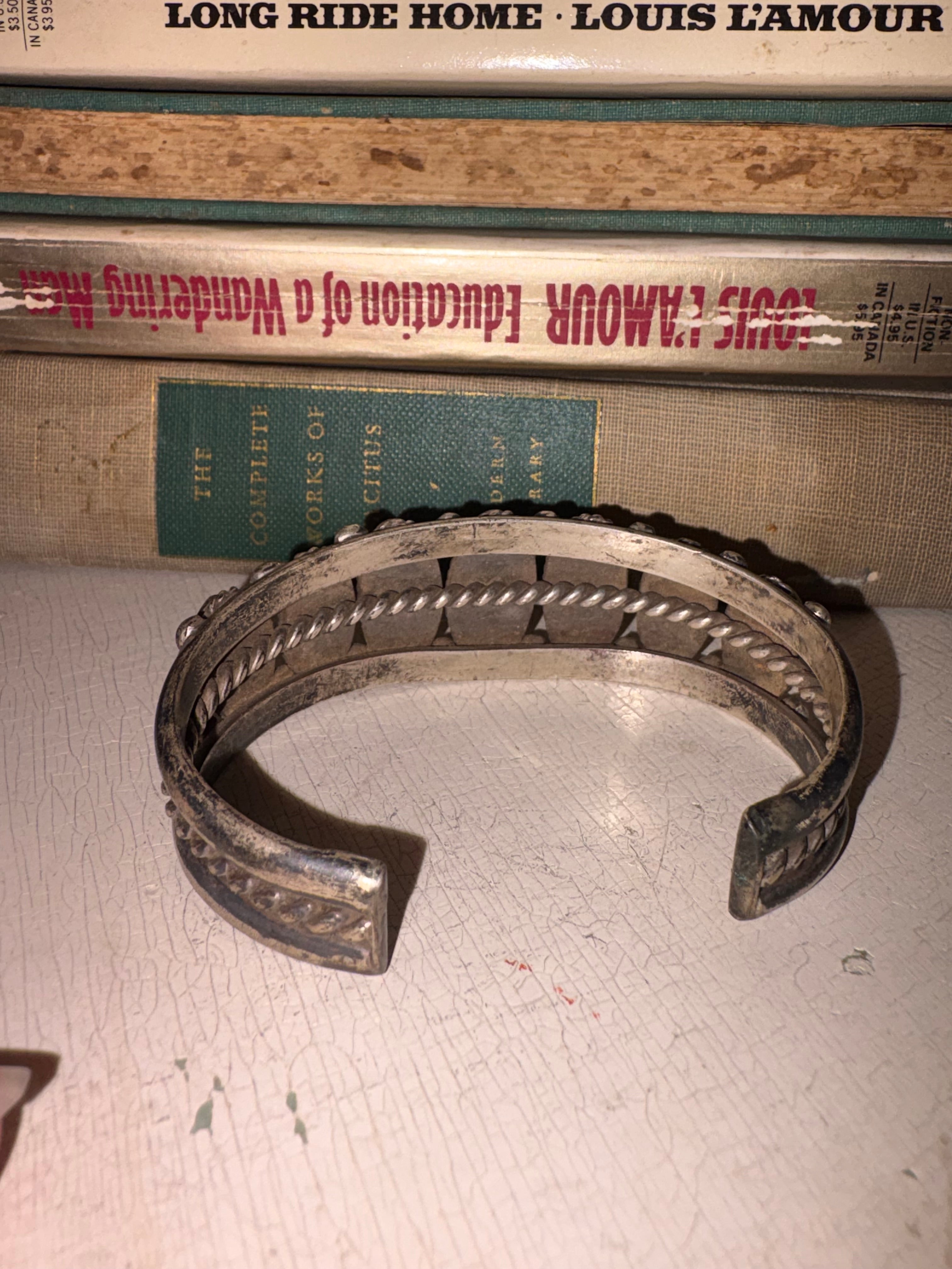Vintage Navajo Silver & Turquoise Cuff