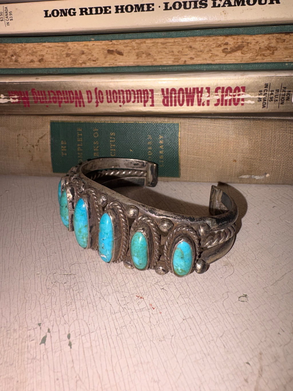Vintage Navajo Silver & Turquoise Cuff