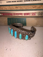 Vintage Navajo Silver & Turquoise Cuff