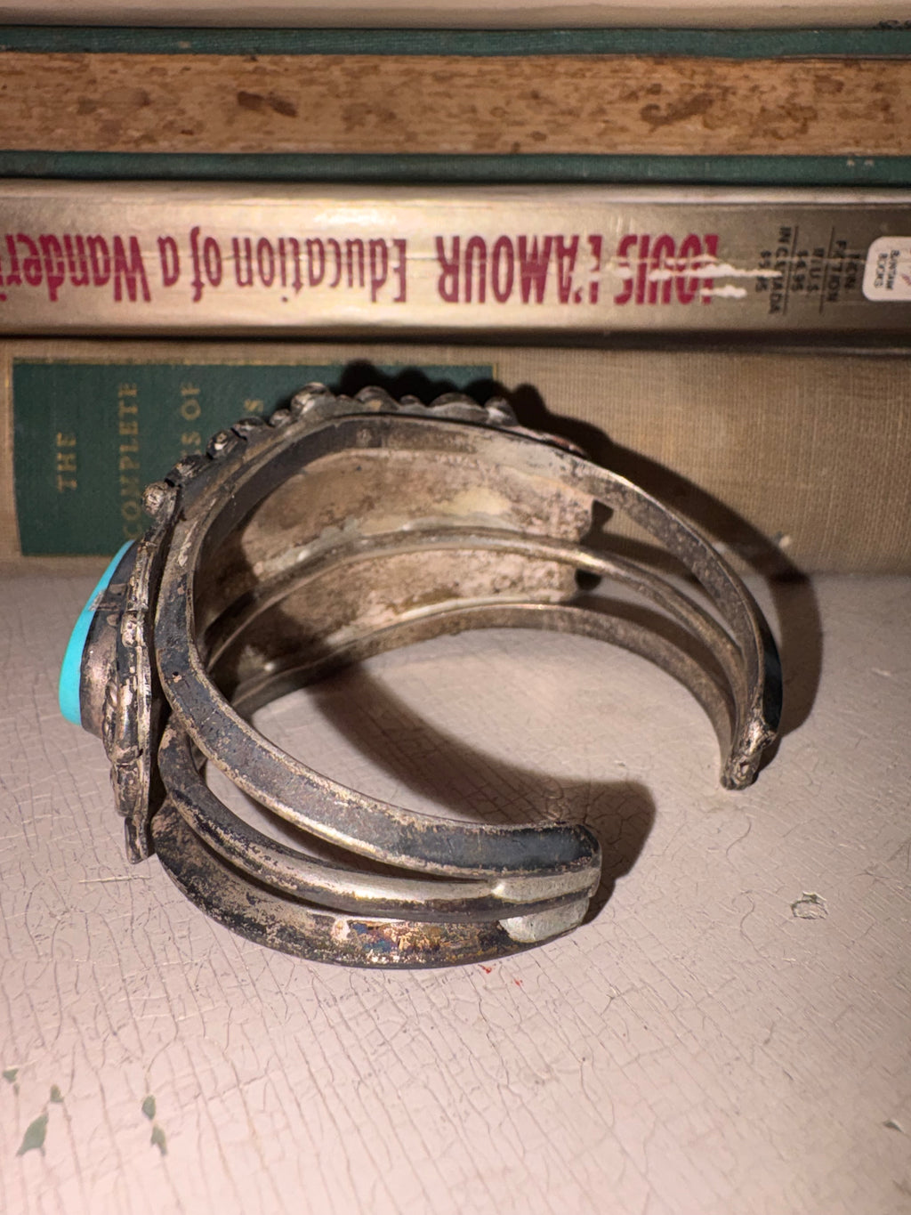 Vintage Navajo Silver & Turquoise Cuff