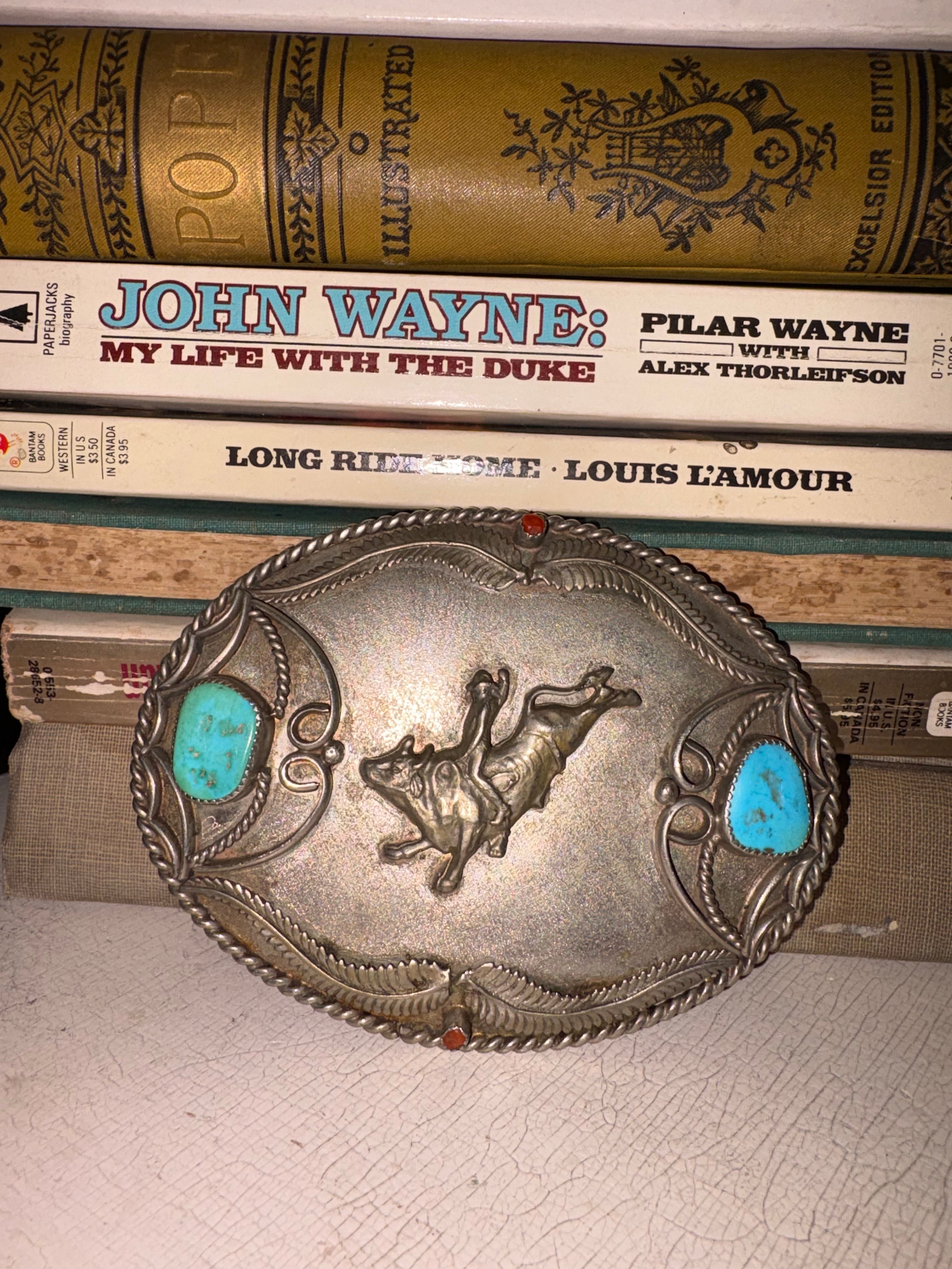 Vintage Navajo Turquoise Belt Buckle