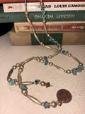 Vintage Turquoise Lariat Necklace