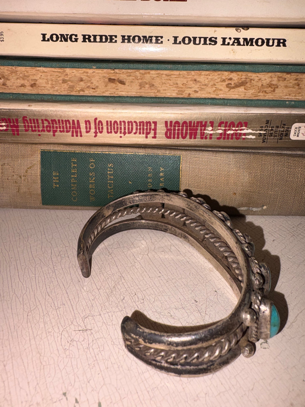 Vintage Navajo Silver & Turquoise Cuff