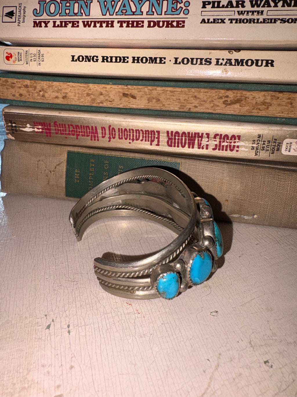 Vintage Navajo Silver & Turquoise Cuff
