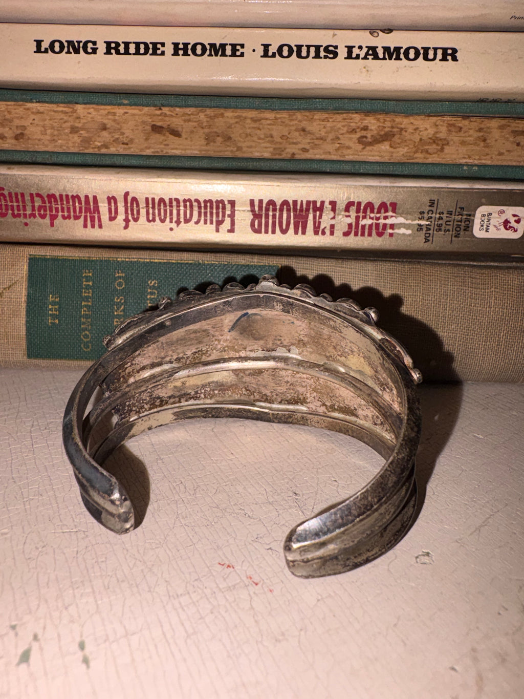 Vintage Navajo Silver & Turquoise Cuff
