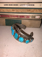 Vintage Navajo Silver & Turquoise Cuff