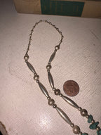 Vintage Turquoise Lariat Necklace