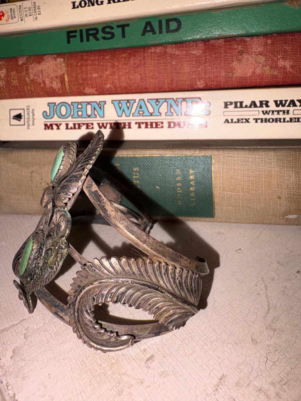 Vintage Navajo Silver & Turquoise Cuff