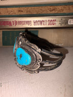 Vintage Navajo Silver & Turquoise Cuff