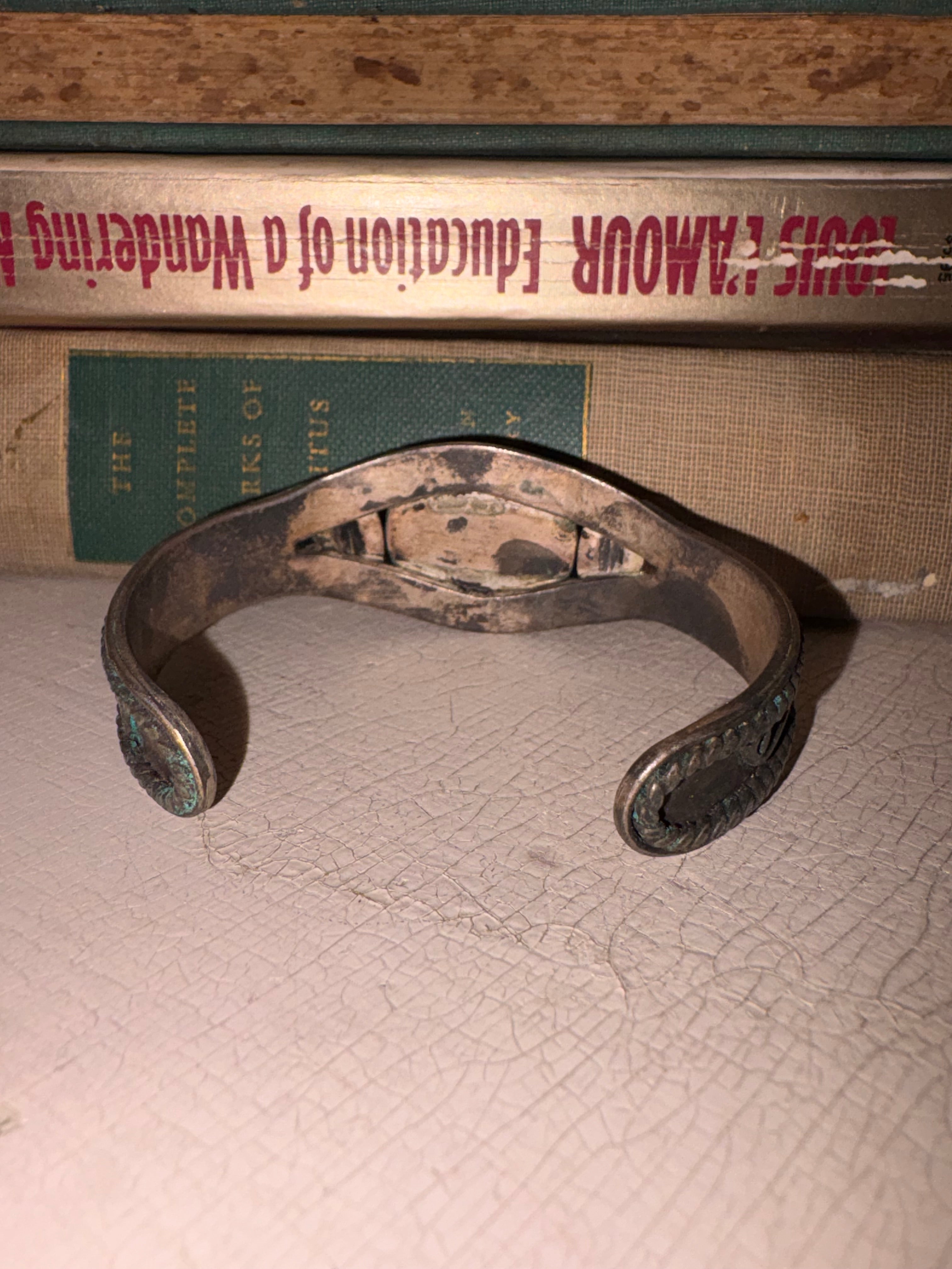 Vintage Navajo Silver & Turquoise Cuff