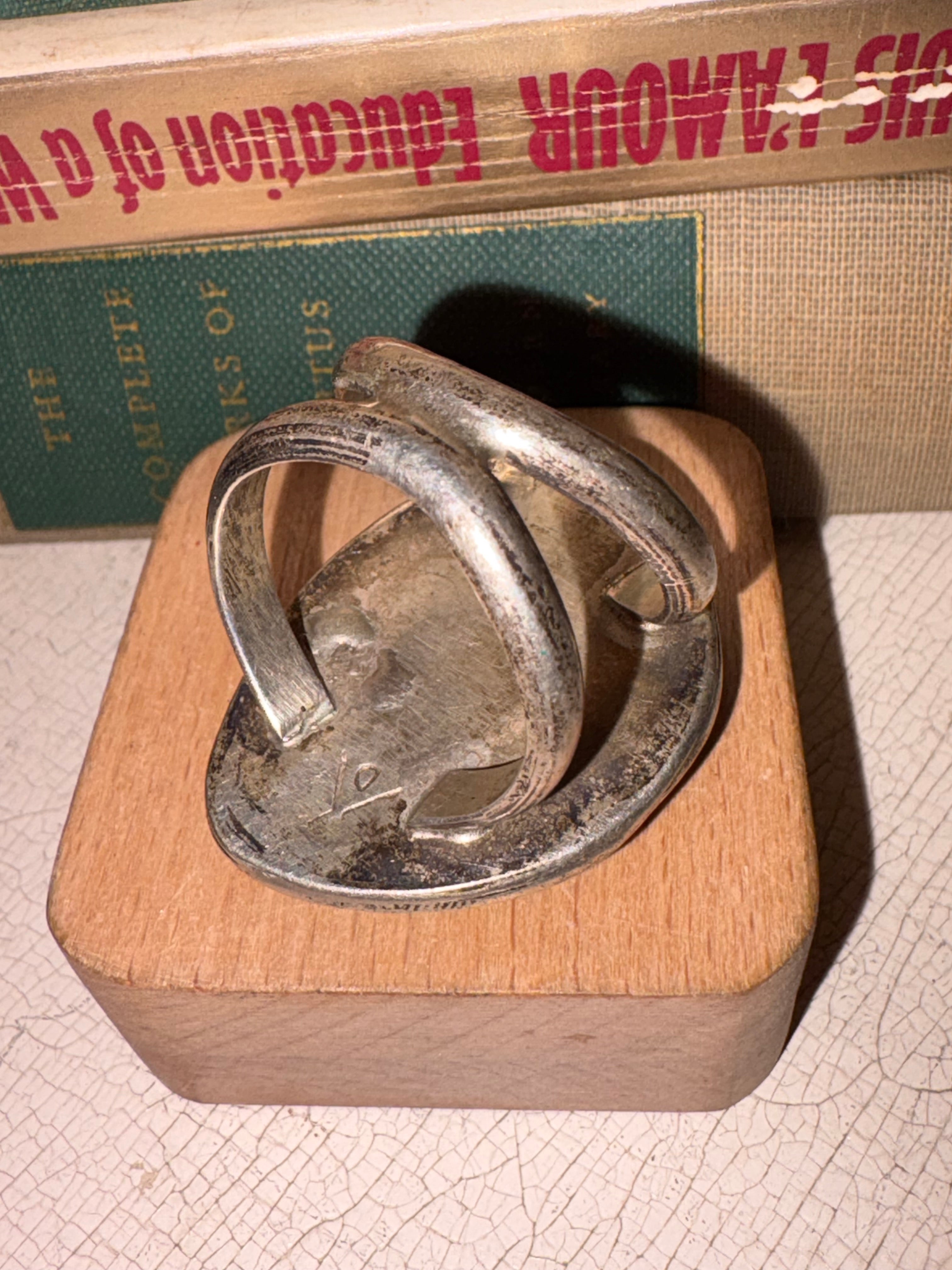 Vintage Navajo Coral & Turquoise Ring