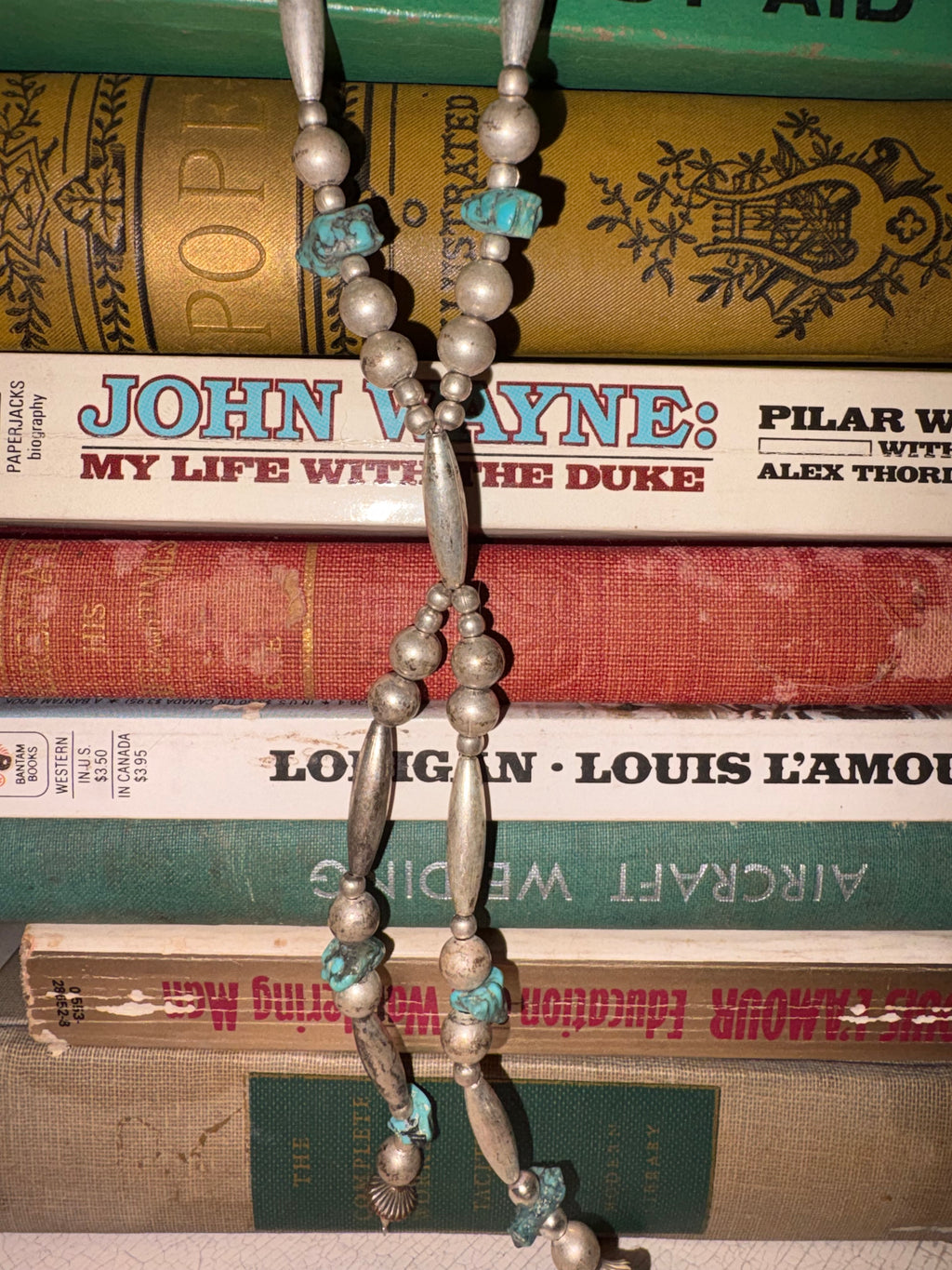 Vintage Turquoise Lariat Necklace