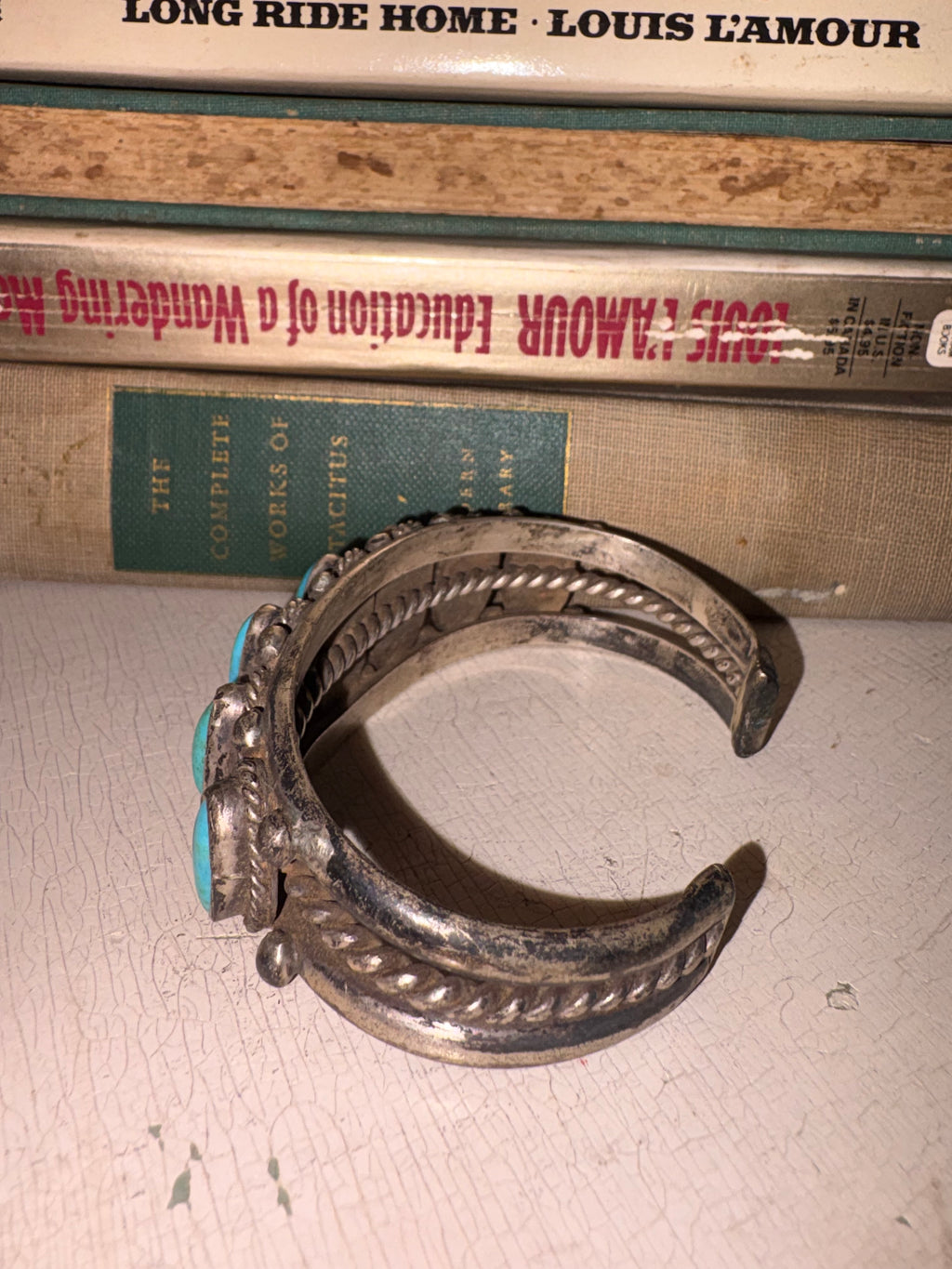 Vintage Navajo Silver & Turquoise Cuff