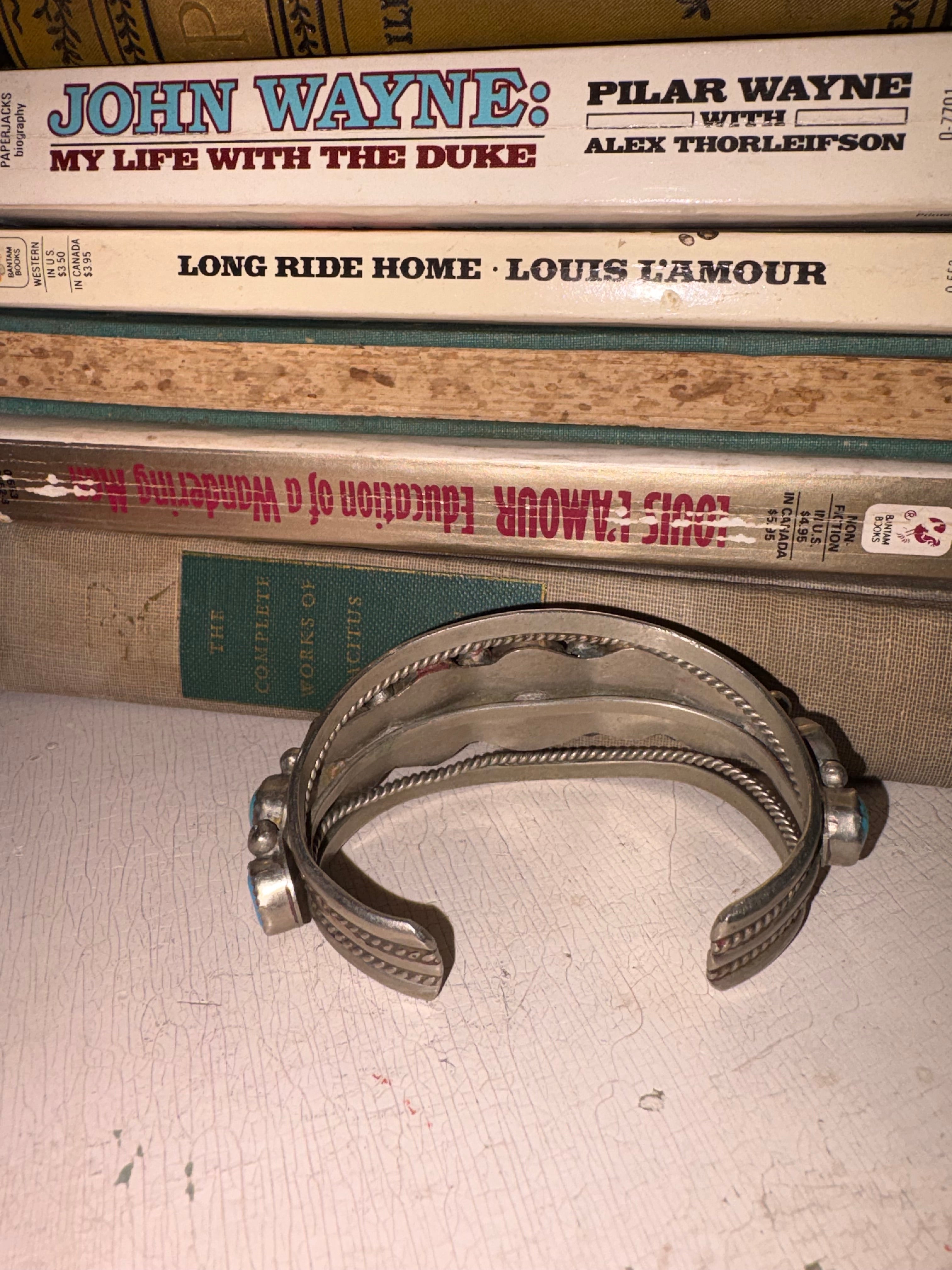 Vintage Navajo Silver & Turquoise Cuff