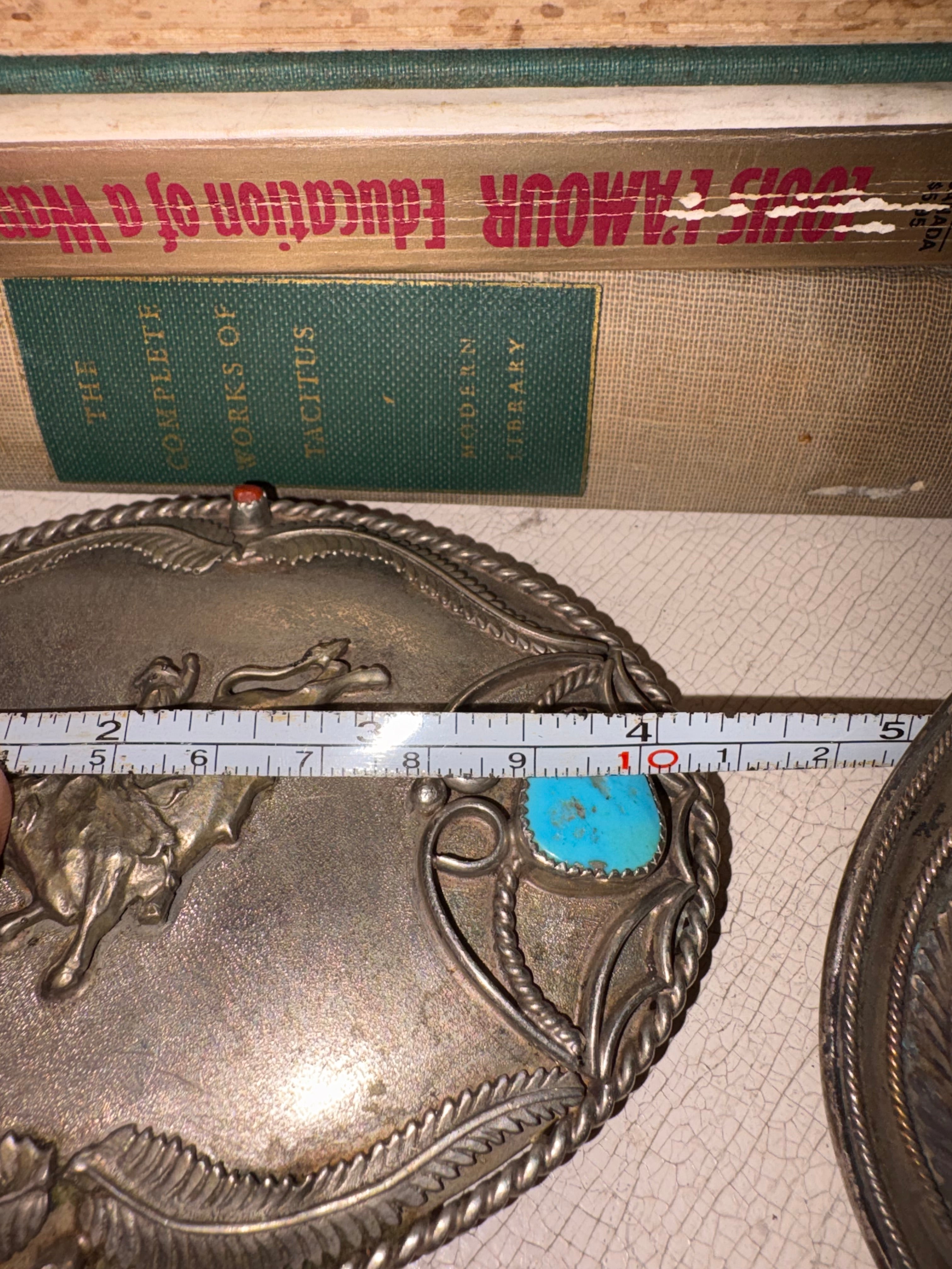 Vintage Navajo Turquoise Belt Buckle